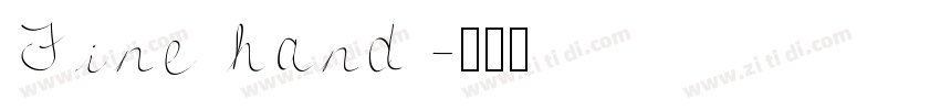 Fine hand字体转换